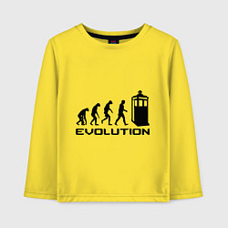 Лонгслив хлопковый детский Tardis evolution, цвет: желтый