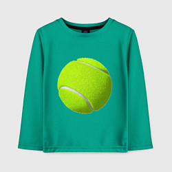 Лонгслив хлопковый детский Теннис, цвет: зеленый