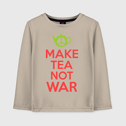 Детский лонгслив Make tea not war