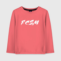 Лонгслив хлопковый детский FCSM, цвет: коралловый