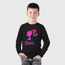 Лонгслив хлопковый детский Барби, цвет: черный — фото 2
