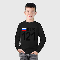 Лонгслив хлопковый детский RUS 121, цвет: черный — фото 2