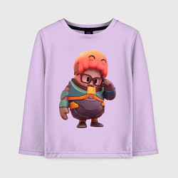 Лонгслив хлопковый детский Fall Guys Gordon Freeman, цвет: лаванда