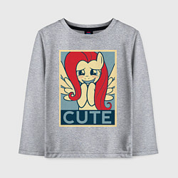 Лонгслив хлопковый детский Fluttershy cute, цвет: меланж