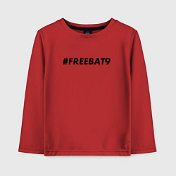 Лонгслив хлопковый детский FREEBAT9, цвет: красный