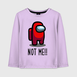 Детский лонгслив Among Us, Not Me!