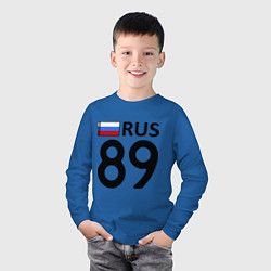Лонгслив хлопковый детский RUS 89, цвет: синий — фото 2