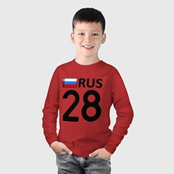 Лонгслив хлопковый детский RUS 28, цвет: красный — фото 2