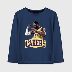 Лонгслив хлопковый детский LeBron - Lakers, цвет: тёмно-синий
