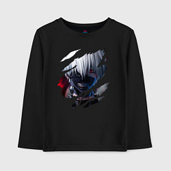 Лонгслив хлопковый детский Кен Канеки, цвет: черный