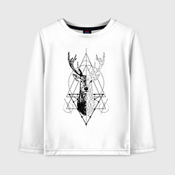 Детский лонгслив Polygonal deer