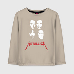 Лонгслив хлопковый детский Metallica, цвет: миндальный