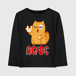 Детский лонгслив ACDC rock cat