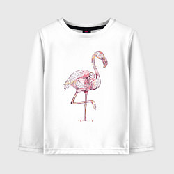 Детский лонгслив Узорчатый фламинго