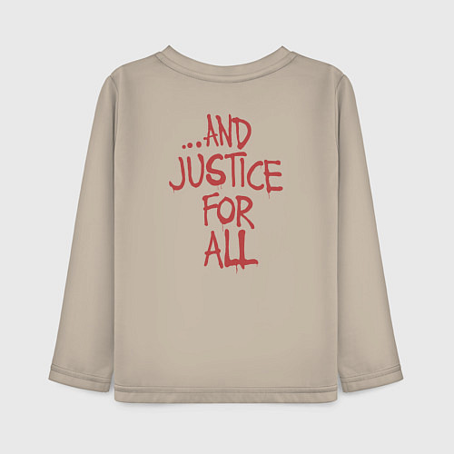 Детский лонгслив And Justice For All Metallica / Миндальный – фото 2