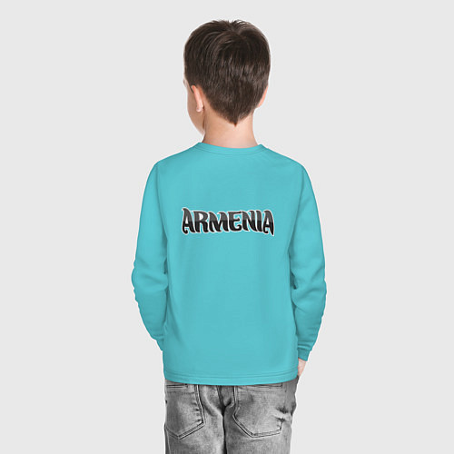 Детский лонгслив Армения / Бирюзовый – фото 4