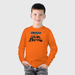 Лонгслив хлопковый детский Slava Marlow, цвет: оранжевый — фото 2