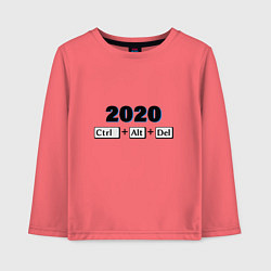 Лонгслив хлопковый детский Удалить 2020, цвет: коралловый