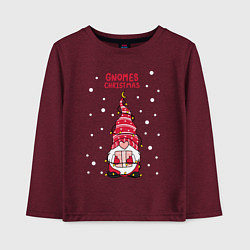 Детский лонгслив Гном с подарком