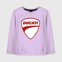 Лонгслив хлопковый детский Ducati Logo Дукати Лого Z, цвет: лаванда