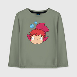 Детский лонгслив Рыбка Поньо на утесе