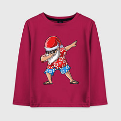 Лонгслив хлопковый детский Santa Dab, цвет: маджента