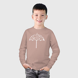 Лонгслив хлопковый детский Umbrella Academy, цвет: пыльно-розовый — фото 2
