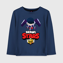 Лонгслив хлопковый детский Brawl Stars Эдгар, цвет: тёмно-синий