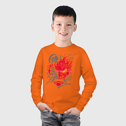 Лонгслив хлопковый детский Samurai 77 V 2, цвет: оранжевый — фото 2