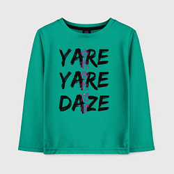 Лонгслив хлопковый детский YARE YARE DAZE, цвет: зеленый