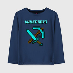 Лонгслив хлопковый детский Minecraft, цвет: тёмно-синий