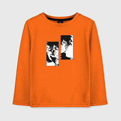 Лонгслив хлопковый детский Черный клевер, цвет: оранжевый