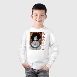 Лонгслив хлопковый детский Портгас Д Эйс, цвет: белый — фото 2