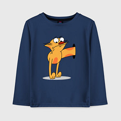 Лонгслив хлопковый детский Котопес, цвет: тёмно-синий