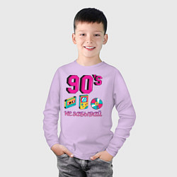 Лонгслив хлопковый детский НЕ ЗАБЫВАЙ 90-е, цвет: лаванда — фото 2