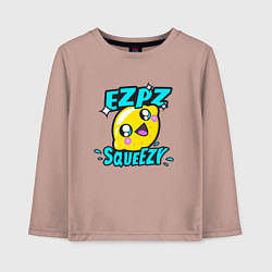 Лонгслив хлопковый детский Easy Peasy Lemon Squeezy, цвет: пыльно-розовый