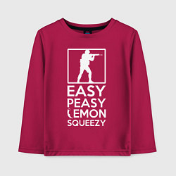Детский лонгслив Изи пизи лемон сквизи CS GO