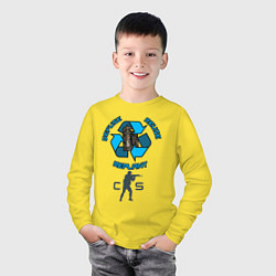 Лонгслив хлопковый детский Defuse, цвет: желтый — фото 2