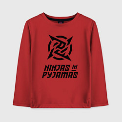 Лонгслив хлопковый детский NiP Ninja in Pijamas 202122, цвет: красный