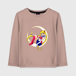Лонгслив хлопковый детский Sailor Moon, цвет: пыльно-розовый