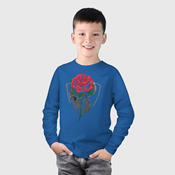 Лонгслив хлопковый детский Skull&Rose, цвет: синий — фото 2