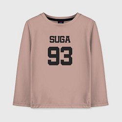 Лонгслив хлопковый детский BTS - Suga 93, цвет: пыльно-розовый