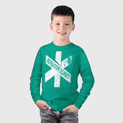 Лонгслив хлопковый детский TRAUMA TEAM Cyberpunk 2077, цвет: зеленый — фото 2