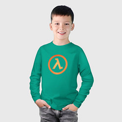 Лонгслив хлопковый детский Half-life, цвет: зеленый — фото 2