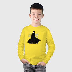 Лонгслив хлопковый детский Темнее черного, цвет: желтый — фото 2