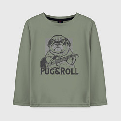 Лонгслив хлопковый детский Pug & Roll, цвет: авокадо