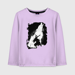 Лонгслив хлопковый детский DARK SOULS ТЁМНЫЕ ДУШИ, цвет: лаванда