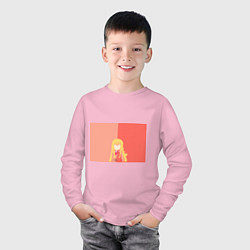 Лонгслив хлопковый детский Gabriel DropOut Gabriel, цвет: светло-розовый — фото 2