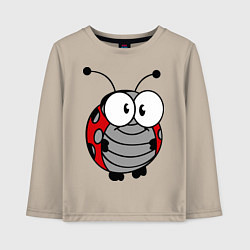 Детский лонгслив Удивленная божья коровка