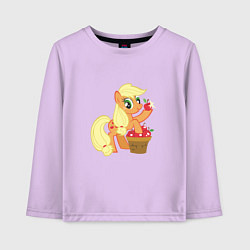 Лонгслив хлопковый детский Applejack, цвет: лаванда
